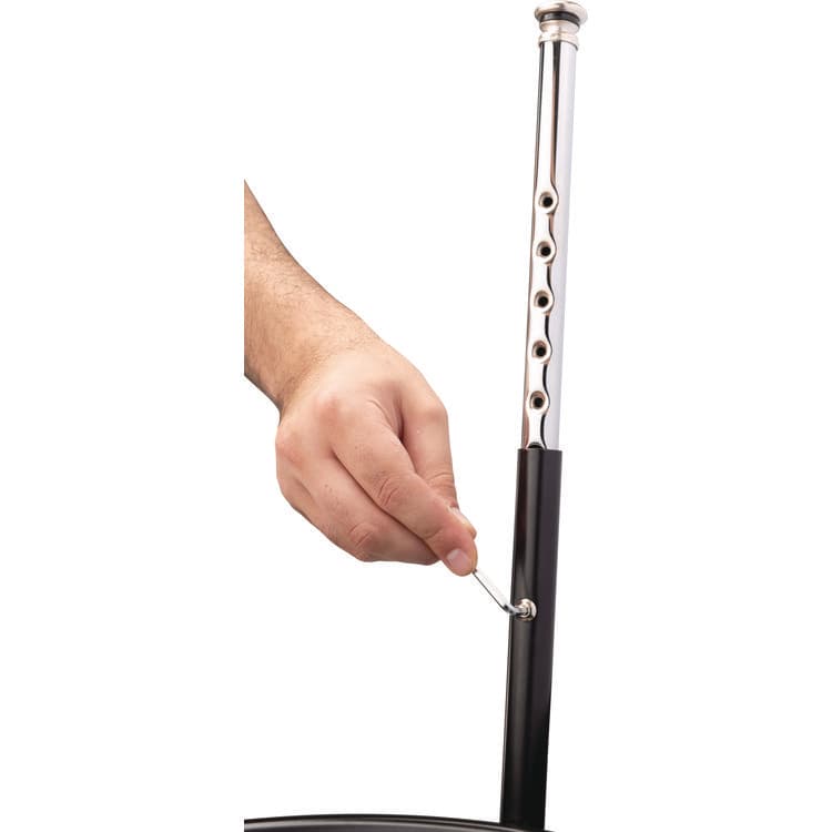 NATIONAL PUBLIC SEATING 6200 Series Height Adjustable Heavy Duty Steel Stool, Backless, Supports 500lb, 25" to 33" Seat Height, Brown Seat/Black Base (NPS6224H10) thumbnail 4