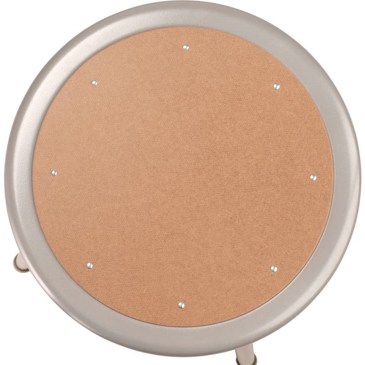 NATIONAL PUBLIC SEATING 6200 Series Height Adjustable Heavy Duty Steel Stool With Backrest, 32" to 39" Seat Height, Brown Seat, Gray Back/Base (NPS6230HB) thumbnail 3