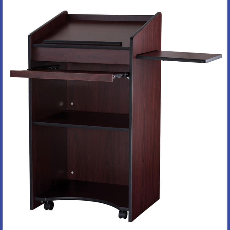 NATIONAL PUBLIC SEATING Aristocrat Non-Sound Lectern, 25 x 20 x 46, Mahogany (NPS600MY)