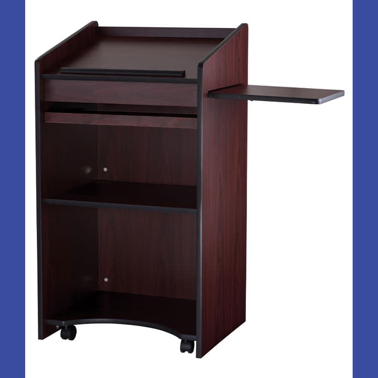 NATIONAL PUBLIC SEATING Aristocrat Non-Sound Lectern, 25 x 20 x 46, Mahogany (NPS600MY) thumbnail 2