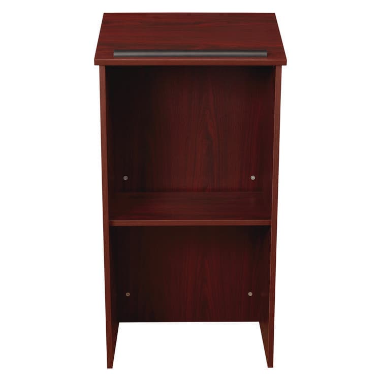 NATIONAL PUBLIC SEATING Full Floor Lectern, 23 x 16 x 46.5, Mahogany (NPS222MY) thumbnail 2