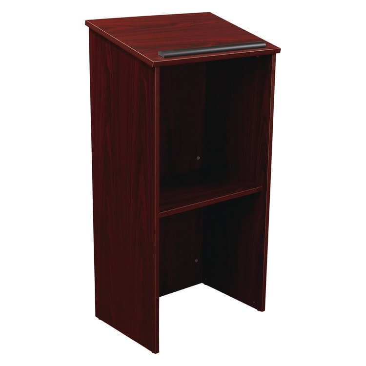 NATIONAL PUBLIC SEATING Full Floor Lectern, 23 x 16 x 46.5, Mahogany (NPS222MY)
