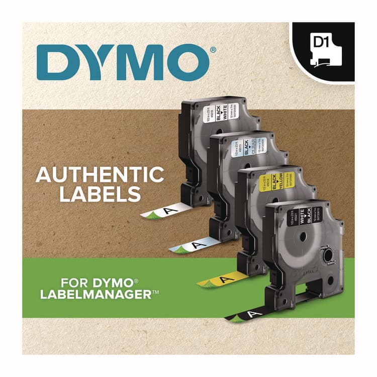DYMO D1 Standard Labels, 0.50" x 23 ft, Black Print on Clear Tape (DYM45110) thumbnail 3
