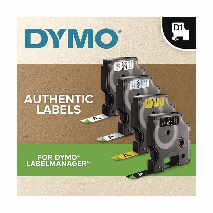 DYMO D1 Standard Labels, 0.38" x 23 ft, Black Print on White Tape (DYM1761554) thumbnail 3