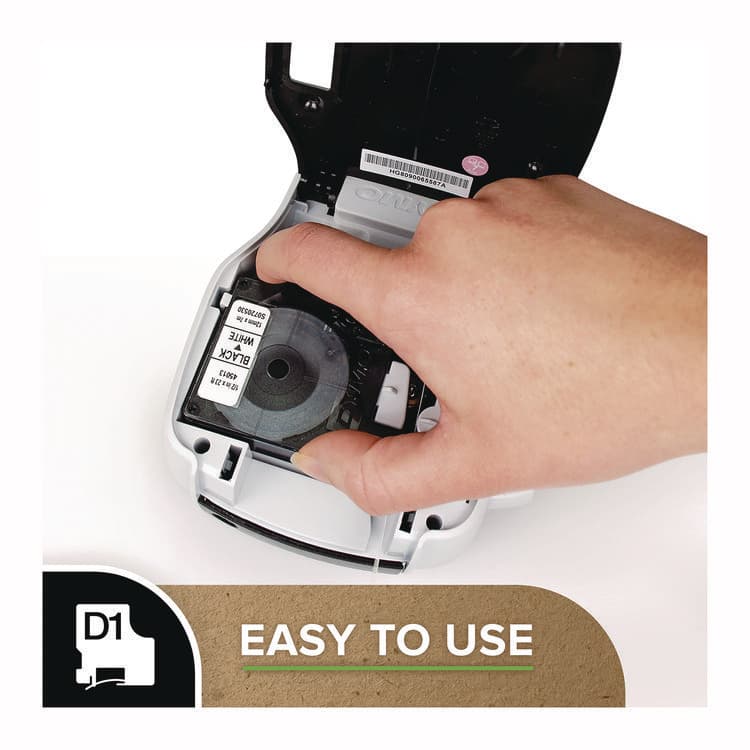 DYMO D1 Standard Labels, 0.38" x 23 ft, Black Print on White Tape (DYM1761554) thumbnail 4