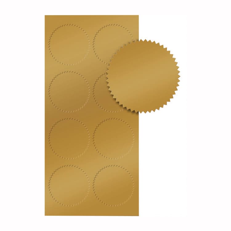 COSCO Seals, 1.75" Diameter, Gold Foil, 50/Pack (GRP901200)