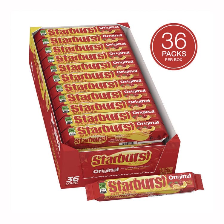 THE WRIGLEY COMPANY Original Fruit Chews, Cherry; Lemon; Orange; Strawberry, 12 Pieces/Pack, 36 Packs/Box (SBRMMM01151) thumbnail 2