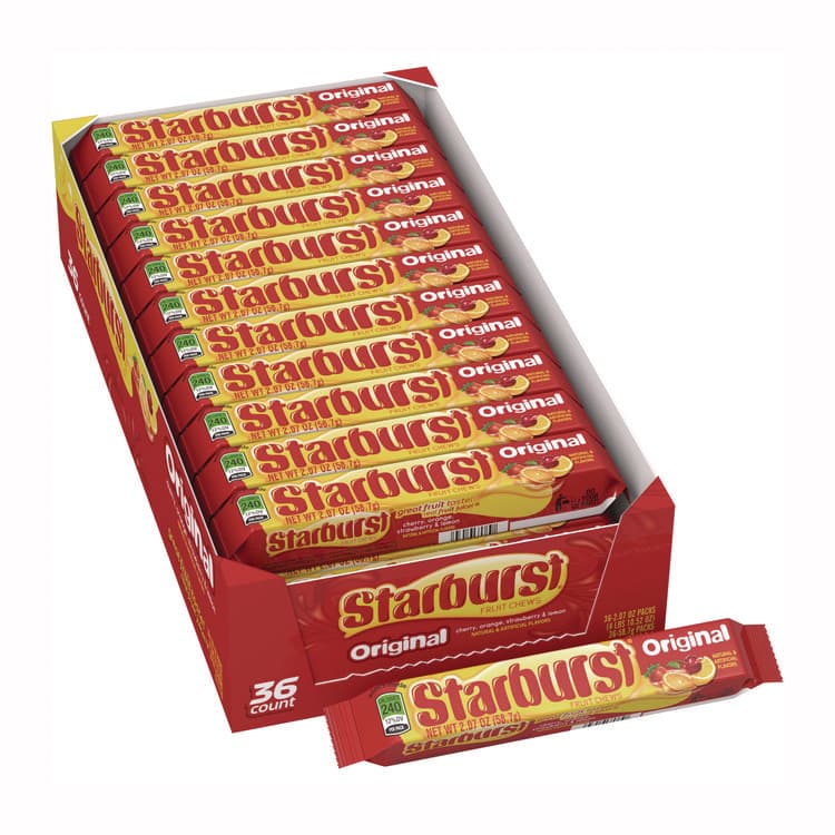 THE WRIGLEY COMPANY Original Fruit Chews, Cherry; Lemon; Orange; Strawberry, 12 Pieces/Pack, 36 Packs/Box (SBRMMM01151)