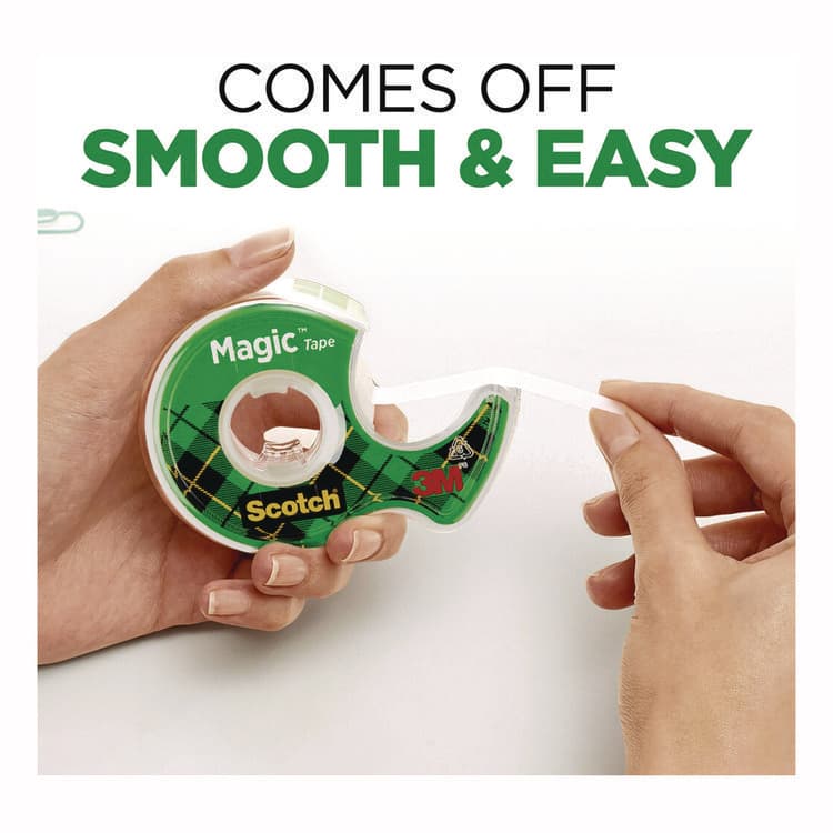 3M/COMMERCIAL TAPE DIV. Magic Tape in Handheld Dispenser, 1" Core, 0.75" x 50 ft, Clear, 2/Pack (MMM70005148088) thumbnail 4