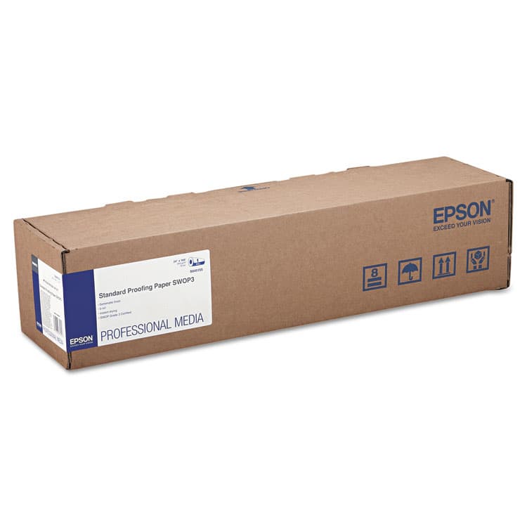 EPSON AMERICA, . Standard Proofing Paper Roll SWOP3, 9 mil, 24" x 100 ft, Semi-Matte White (EPSS045155)