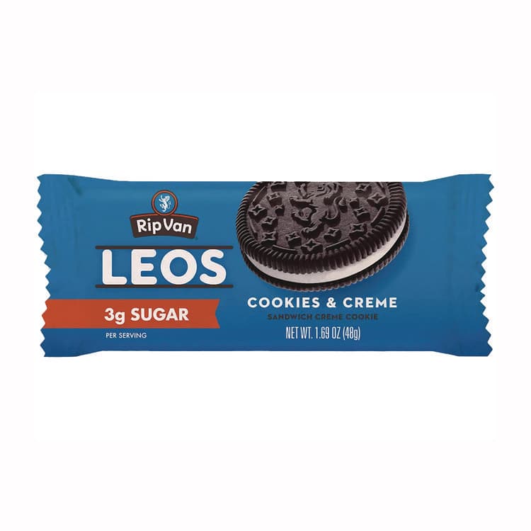 RIP VAN Leos Cookies and Cream Sandwich Cookies, 2 Cookies/Pack, 10 Packs/Box (RIPRVW62000) thumbnail 2