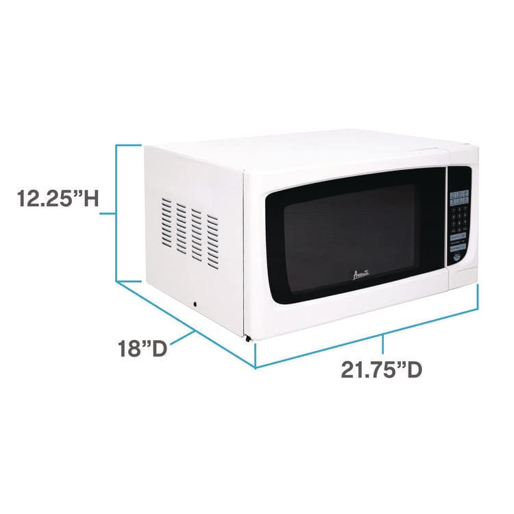 AVANTI 1.4 cu ft Electronic Microwave with Touch Pad, 1,000 W, White (AVAMO1450TW) thumbnail 2