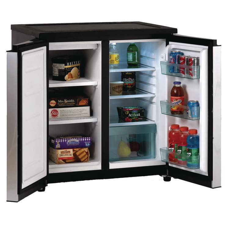 AVANTI 5.5 Cu.Ft. Side by Side Refrigerator/Freezer, Black/Platinum (AVARMS551SS) thumbnail 3