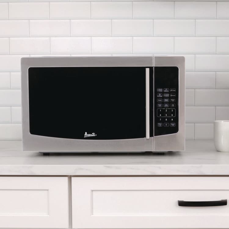 AVANTI 1.1 cu ft Compact Microwave Oven, 1,000 W, Mirror-Finish (AVAMT116V4M) thumbnail 2