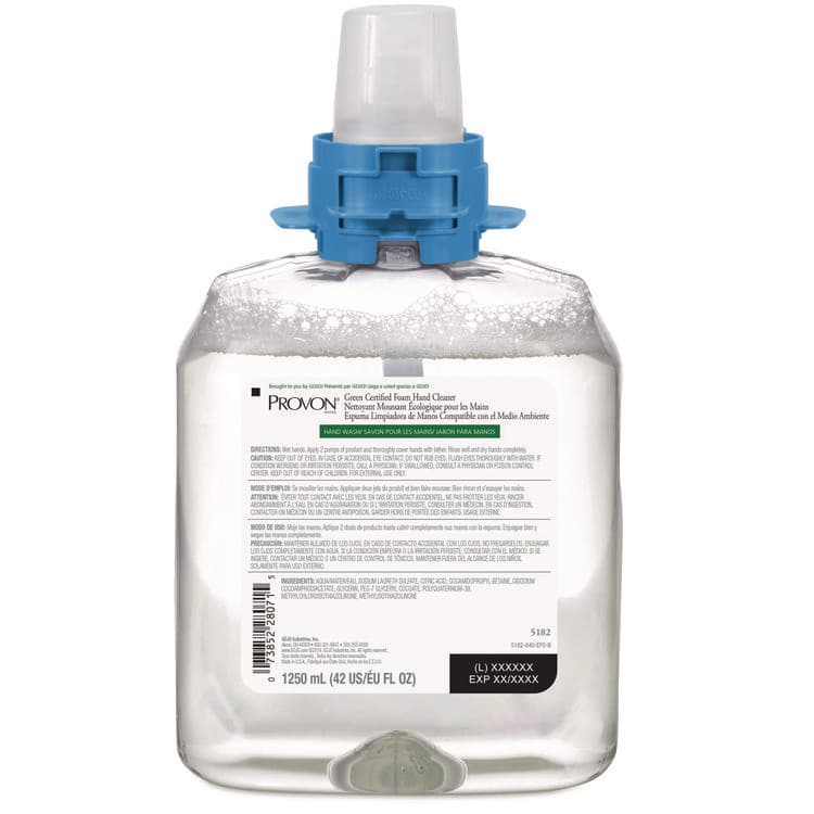 GO-JO INDUSTRIES Green Certified Foam Hand Cleaner Refill, Fragrance-Free, 1,250 mL, 4/Carton (GOJ518204CT) thumbnail 2