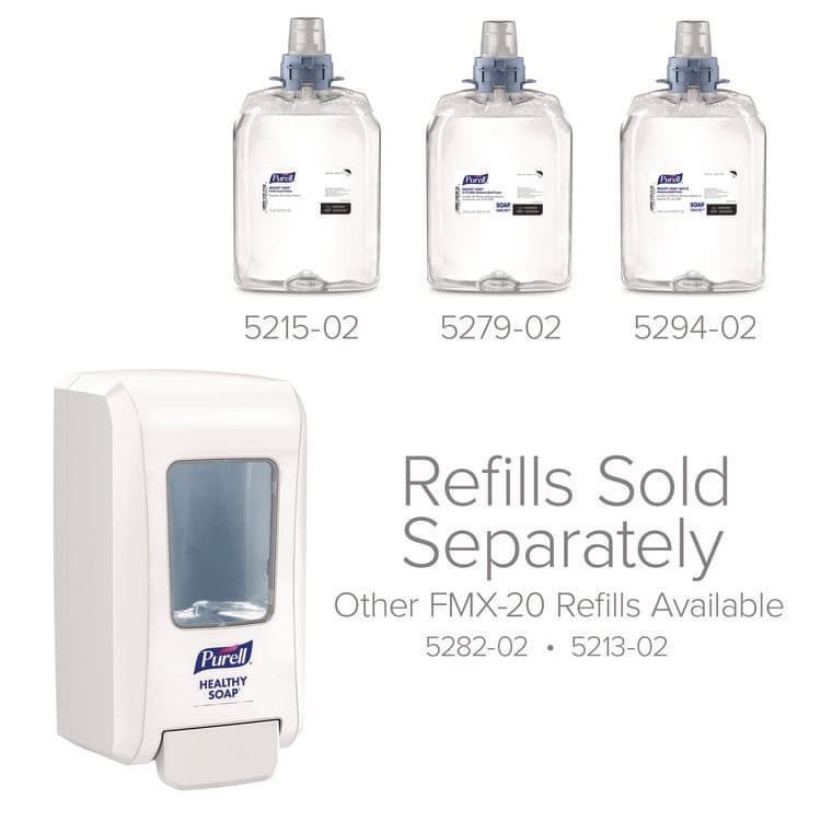 GO-JO INDUSTRIES FMX-20 Soap Push-Style Dispenser, 2,000 mL, 6.5" x 4.68" x 11.66", White, 6/Carton (GOJ523006CT) thumbnail 2