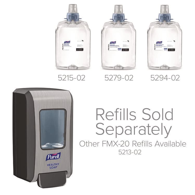 GO-JO INDUSTRIES FMX-20 Soap Push-Style Dispenser, 2,000 mL, 6.5 x 4.65 x 11.86, Graphite/Chrome, 6/Carton (GOJ523406CT) thumbnail 4