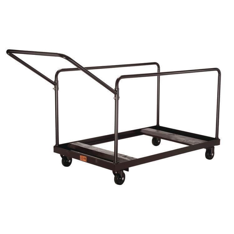 NATIONAL PUBLIC SEATING Folding Table Dolly For Round Tables, 1,100 lb Capacity, 27.75" x 47.5" x 31.25", Brown (NPSDY60R)