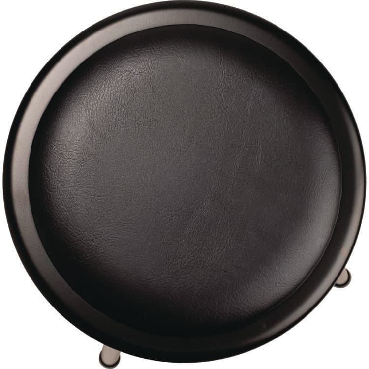 NATIONAL PUBLIC SEATING 6400 Series Fixed Height Heavy Duty Vinyl Padded Steel Stool, Backless, Supports 500 lb, 30" Seat Height, Black Seat/Base (NPS643010) thumbnail 2