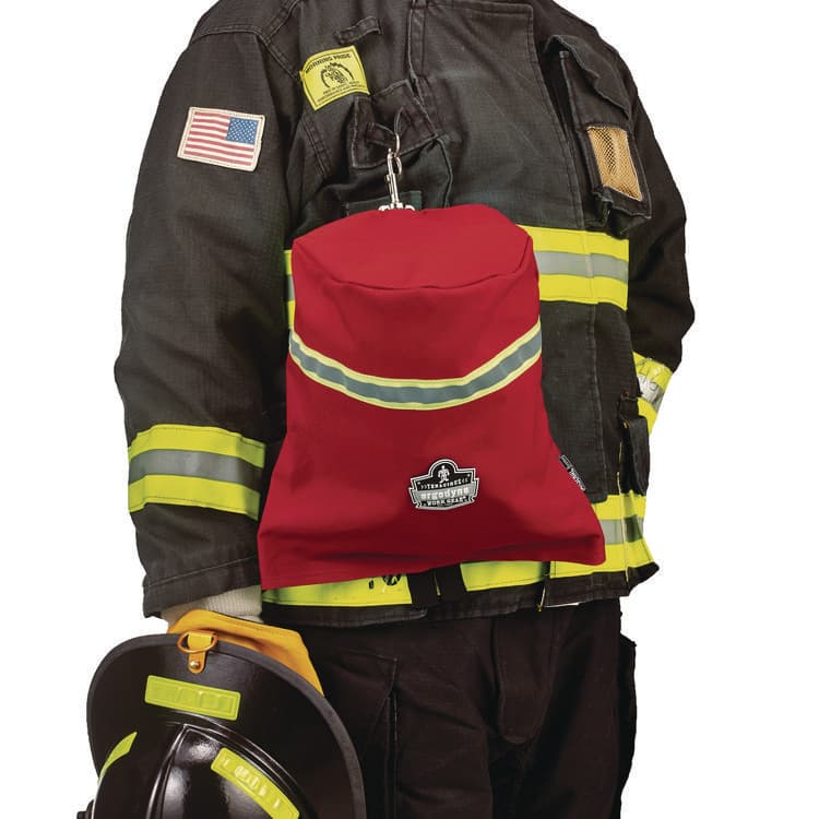 ERGODYNE CORPORATION Arsenal 5082 SCBA Mask Bag with Hook-and-Loop Closure, Fleece Lining, 8.5 x 8.5 x 14, Red (EGO13083) thumbnail 4