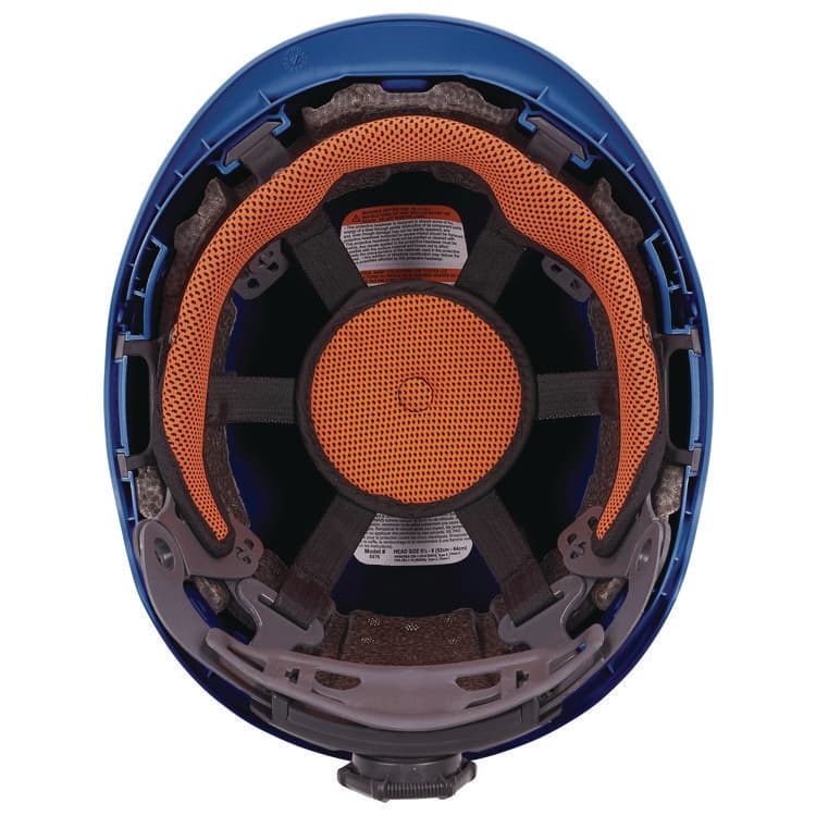 ERGODYNE CORPORATION Skullerz 8976 Class E Safety Helmet, 6-Point Ratchet Suspension, Blue (EGO60266) thumbnail 4