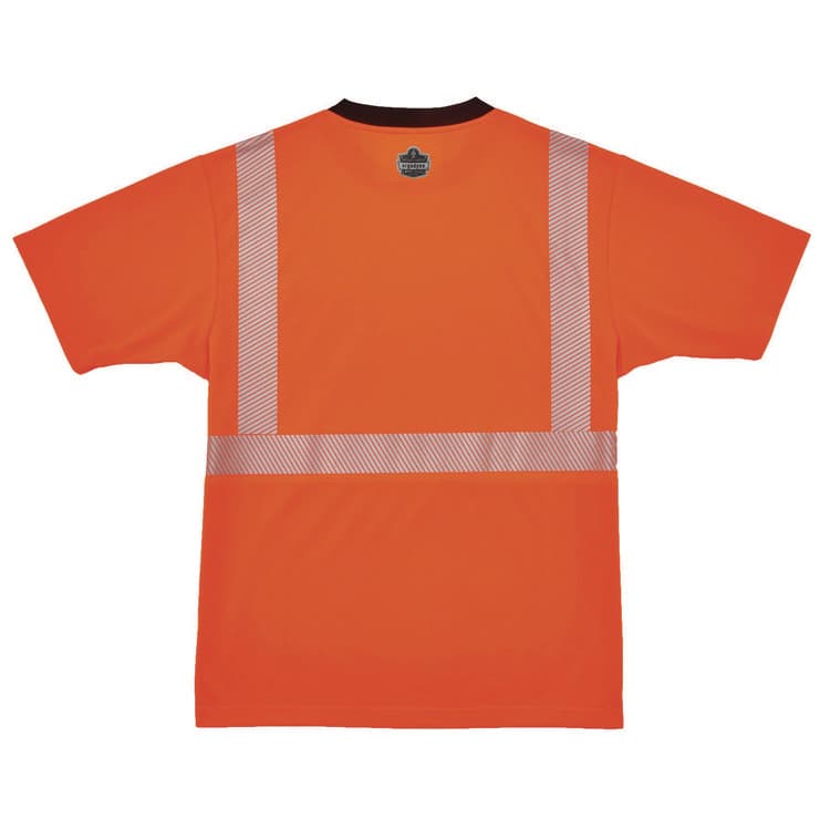 ERGODYNE CORPORATION GloWear 8280BK Class 2 Performance T-Shirt with Black Bottom, 9X-Large Long, Orange (EGO22623) thumbnail 2