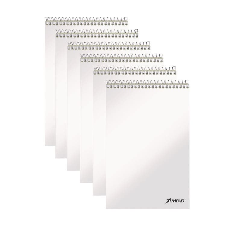 AMPAD/DIV. OF AMERCN PD&PPR Steno Pads, Green Cover, Gregg Rule, (80) Green-Tint 6 x 9 Sheets, 6/Pack (TOP25278)