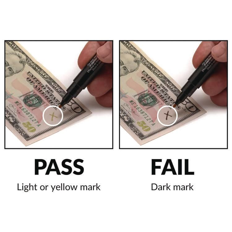 DRI-MARK PRODUCTS Smart Money Counter Pen for USD, Includes Coiled Cable and Self-Adhesive Counter Mount, Black (DRI351BCL) thumbnail 3