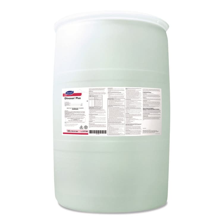 DIVERSEY Divosan Plus Spectrum Sanitizer, Acetic Acid Scent, 55 gal Drum (DVO3177186)