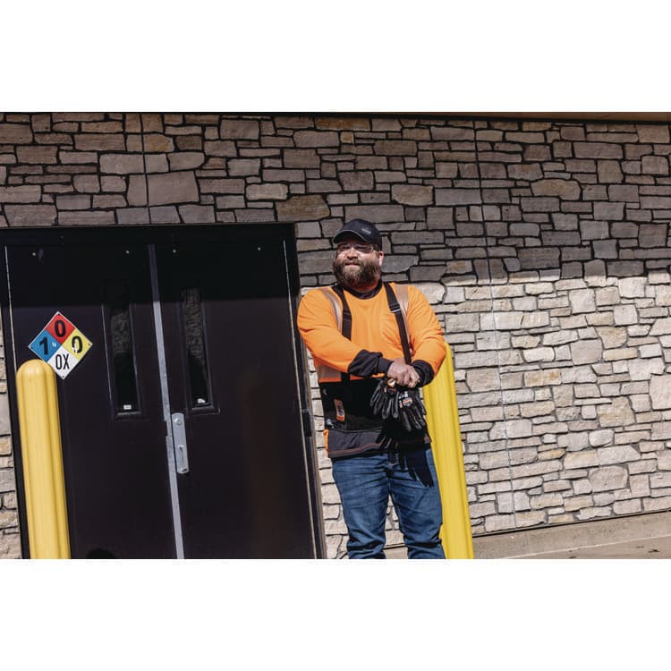 ERGODYNE CORPORATION GloWear 8281BK Class 2 Long Sleeve Shirt with Black Bottom, 7X-Large Long, Orange (EGO22921) thumbnail 3