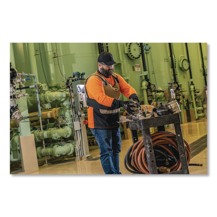 ERGODYNE CORPORATION GloWear 8281BK Class 2 Long Sleeve Shirt with Black Bottom, 10X-Large Long, Orange (EGO22924) thumbnail 4