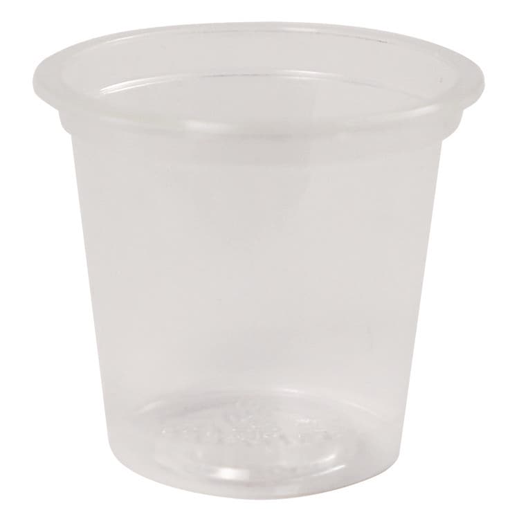 WORLD CENTRIC PLA Clear Cold Cups, 1 oz, Plastic, Clear, 3,000/Carton (WORCPCS1SN)