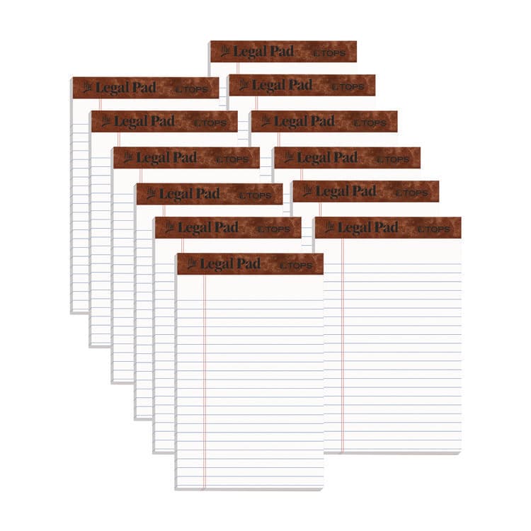 TOPS BUSINESS FORMS "The Legal Pad" Ruled Perforated Pads, Narrow Rule, (50) White 5 x 8 Sheets, Dozen (TOP7500)