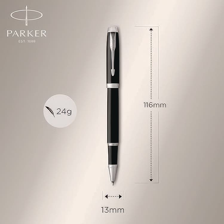 SANFORD IM Premium Rollerball Pen, Stick, Fine 0.7 mm, Black Ink, Black/Chrome Barrel (PAR1931658) thumbnail 3