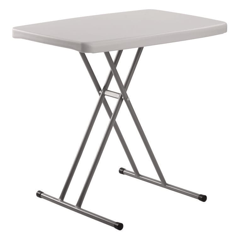 NATIONAL PUBLIC SEATING Height Adjustable Personal Folding Table, Rectangular, 20 x 30 x 27.87, Speckled Gray Top, Gray Base/Legs (NPSPT3020)