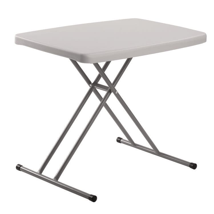 NATIONAL PUBLIC SEATING Height Adjustable Personal Folding Table, Rectangular, 20 x 30 x 27.87, Speckled Gray Top, Gray Base/Legs (NPSPT3020) thumbnail 2