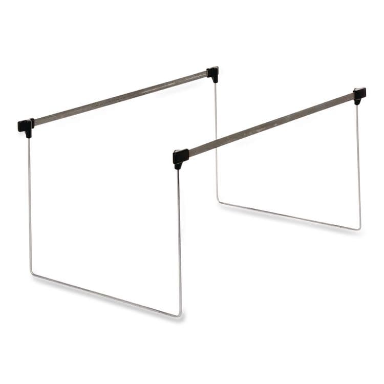 TOPS BUSINESS FORMS Letter Size Adjustable Hanging File Folder Frame, 14" to 18" Long, Gray/Silver, 2/Box (PFXAFF24)