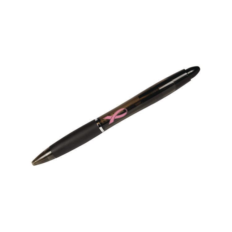 ZEBRA PEN CORP. Z-Grip MAX Breast Cancer Awareness Ballpoint Pen, Retractable, Bold 1.2 mm, Black Ink, Silver/Black Barrel, 24/Pack (ZEB32577) thumbnail 3