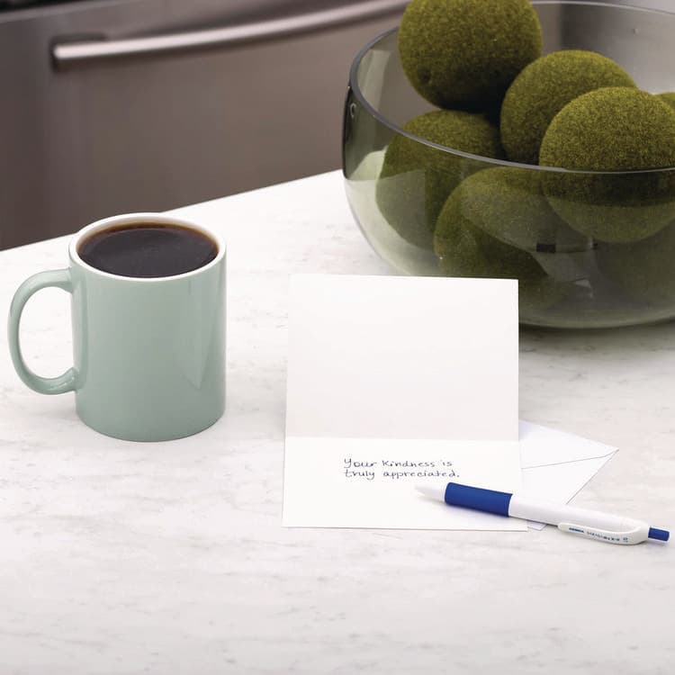 ZEBRA PEN CORP. Sarasa Dry X1+ Gel Pen, Retractable, Medium 0.7 mm, Blue Ink, White/Blue Barrel, 12/Pack (ZEB41520) thumbnail 4