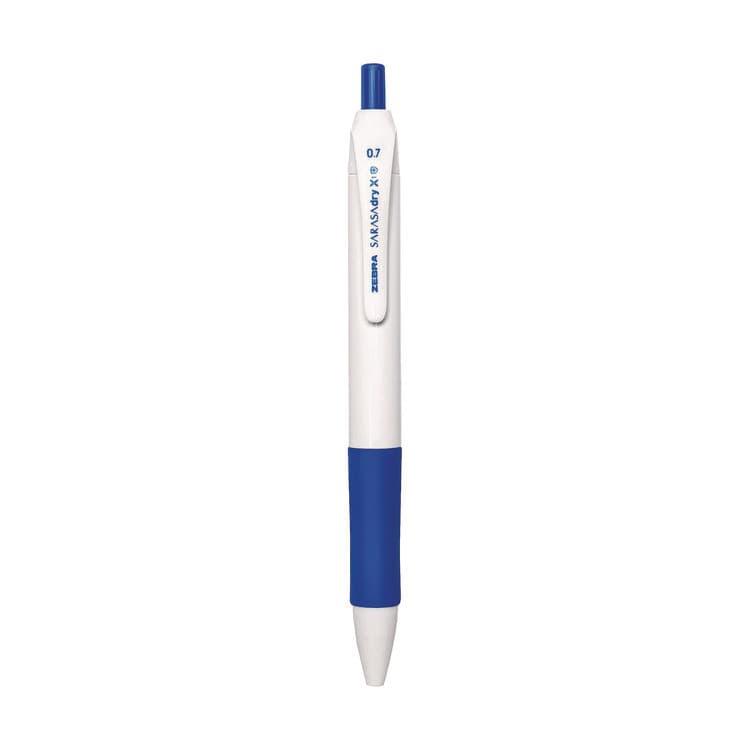 ZEBRA PEN CORP. Sarasa Dry X1+ Gel Pen, Retractable, Medium 0.7 mm, Blue Ink, White/Blue Barrel, 12/Pack (ZEB41520) thumbnail 2