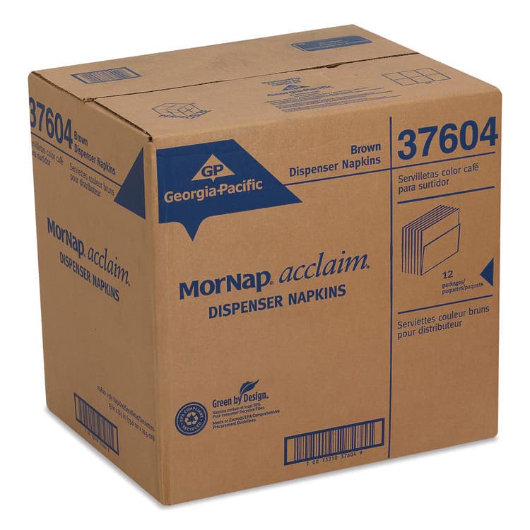 DIXIE FOOD SERVICE Interfold Napkin Refills, 1-Ply, 13 x 8.5, Brown, 900 Napkins/Pack, 12 Packs/Carton (GPC37604) thumbnail 4