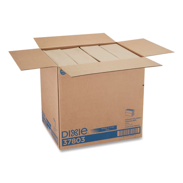 DIXIE FOOD SERVICE Interfold Napkin Refills, 1-Ply, 13 x 12, White, 600 Napkins/Pack,12 Packs/Carton (GPC37803)