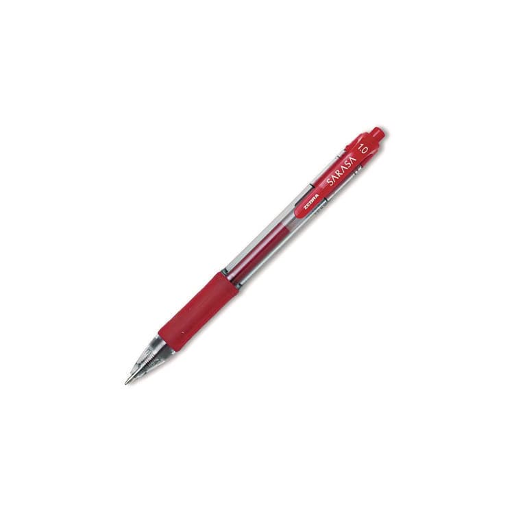 ZEBRA PEN CORP. Sarasa Dry Gel X20 Gel Pen, Retractable, Bold 1 mm, Red Ink, Clear/Red Barrel, Dozen (ZEB46630) thumbnail 3