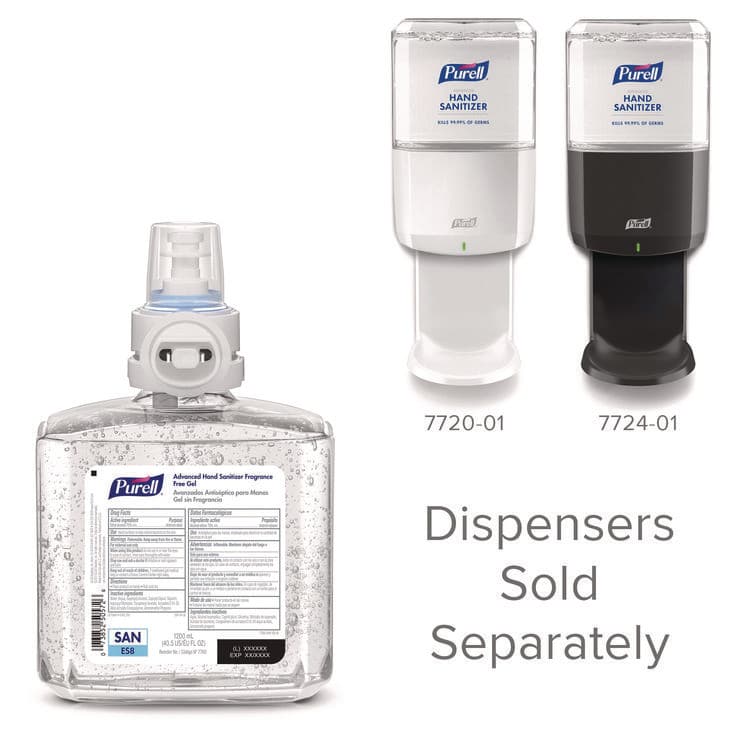 GO-JO INDUSTRIES Professional Advanced Gel Hand Sanitizer Fragrance Free, For ES8 Dispenser, 2/Carton (GOJ776002) thumbnail 3