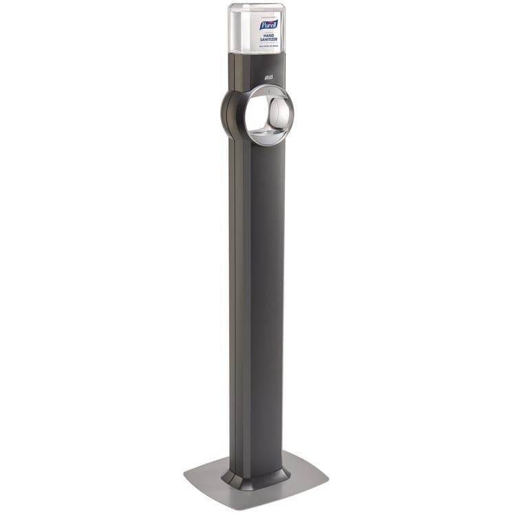 GO-JO INDUSTRIES FS8 Floor Stand Dispenser with Energy-on-the-Refill and SMARTLINK Capability, 12.75 x 11.25 x 39, Graphite (GOJ7724DS) thumbnail 2