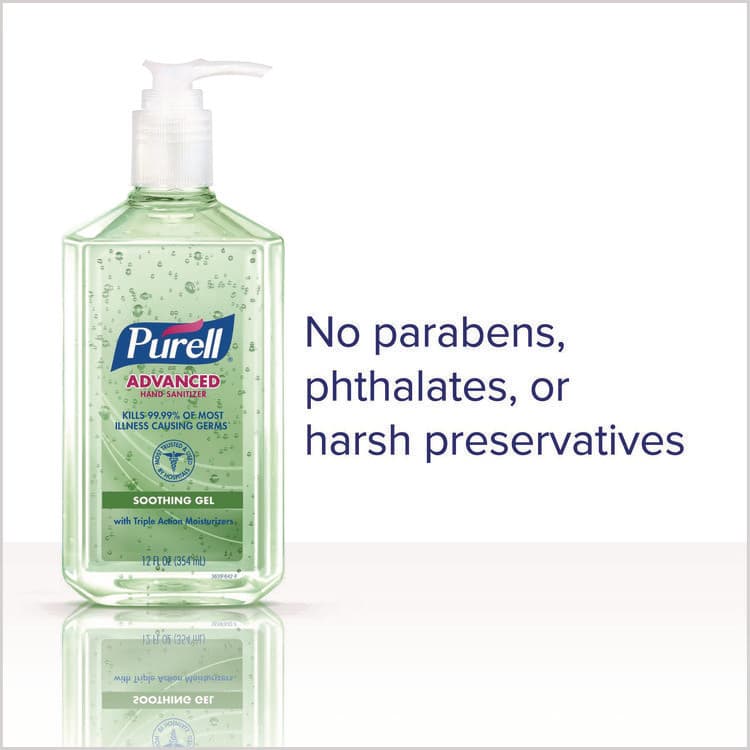 GO-JO INDUSTRIES Advanced Hand Sanitizer Soothing Gel, 12 oz Pump Bottle, Fresh Scent (GOJ363912EA) thumbnail 4