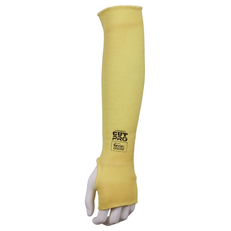 MCR SAFETY Economy Series DuPont Kevlar Fiber Sleeve, One Size Fits All, Yellow (CRW9378TE)