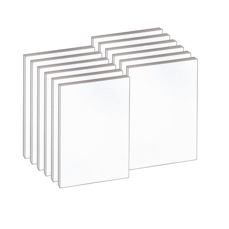 TOPS BUSINESS FORMS Second Nature Recycled Unruled Memo Pads, Unruled, (100) White 4 x 6 Sheets, 12/Pack (TOP74716)