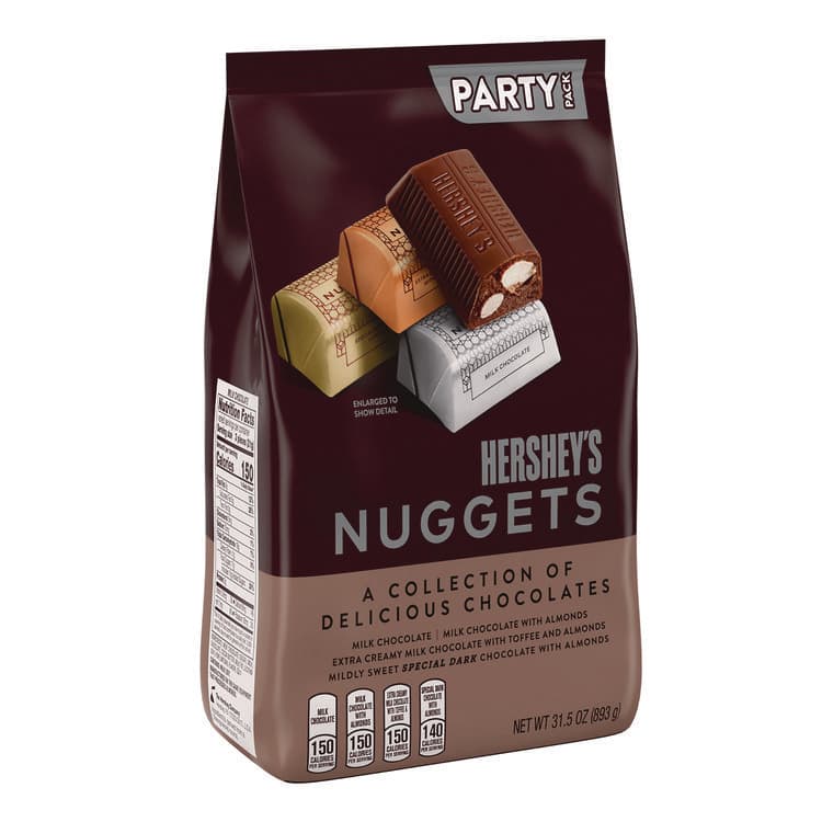 THE HERSHEY COMPANY Nuggets, Party Pack, Assorted, 31.5 oz Bag (HRS2411693)