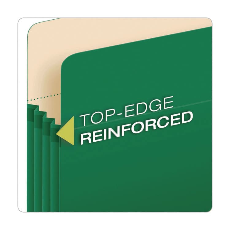 TOPS BUSINESS FORMS Reinforced File Pocket, 5.25" Expansion, Letter Size, Green (PFX1534GGRE10) thumbnail 4